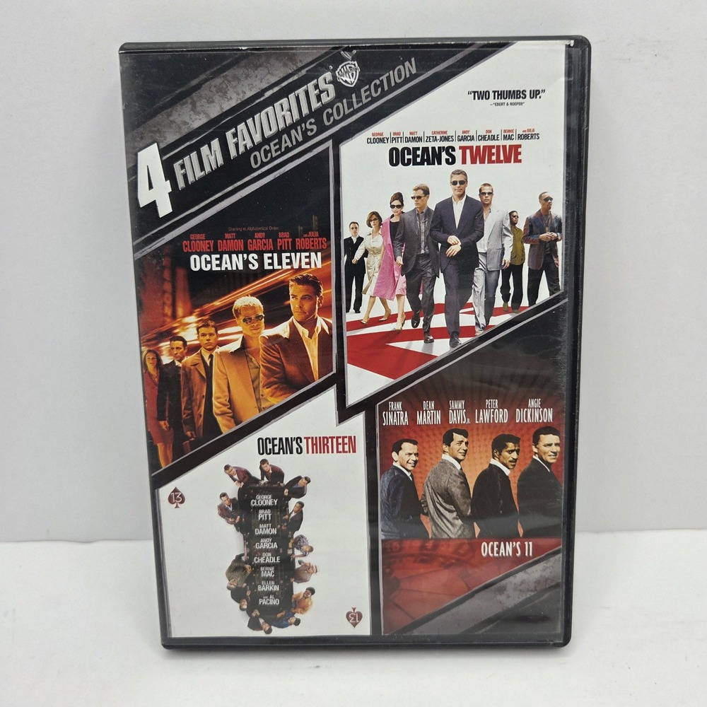 Ocean's 11 12 13 4 Film Favorites DVD Collection 4-Disc Set Widescreen